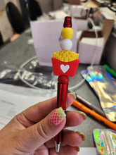 Load image into Gallery viewer, French Fries Silicone Beaded Pen or Keychain