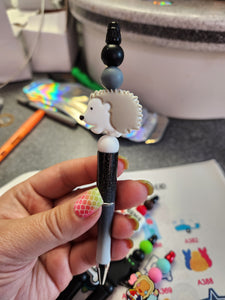 Hedgehog Silicone Beaded Pen or Keychain