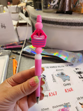 Load image into Gallery viewer, Mad Cat Silicone Beaded Pen or Keychain