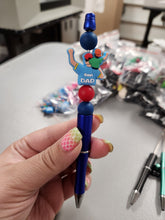 Load image into Gallery viewer, Best Dad Silicone Beaded Pen or Keychain