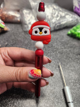 Load image into Gallery viewer, Penguin Head Silicone Beaded Pen or Keychain