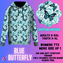 Load image into Gallery viewer, PULLOVER HOODIE RUN 1-BLUE BUTTERFLY-PREORDER CLOSING 12/29