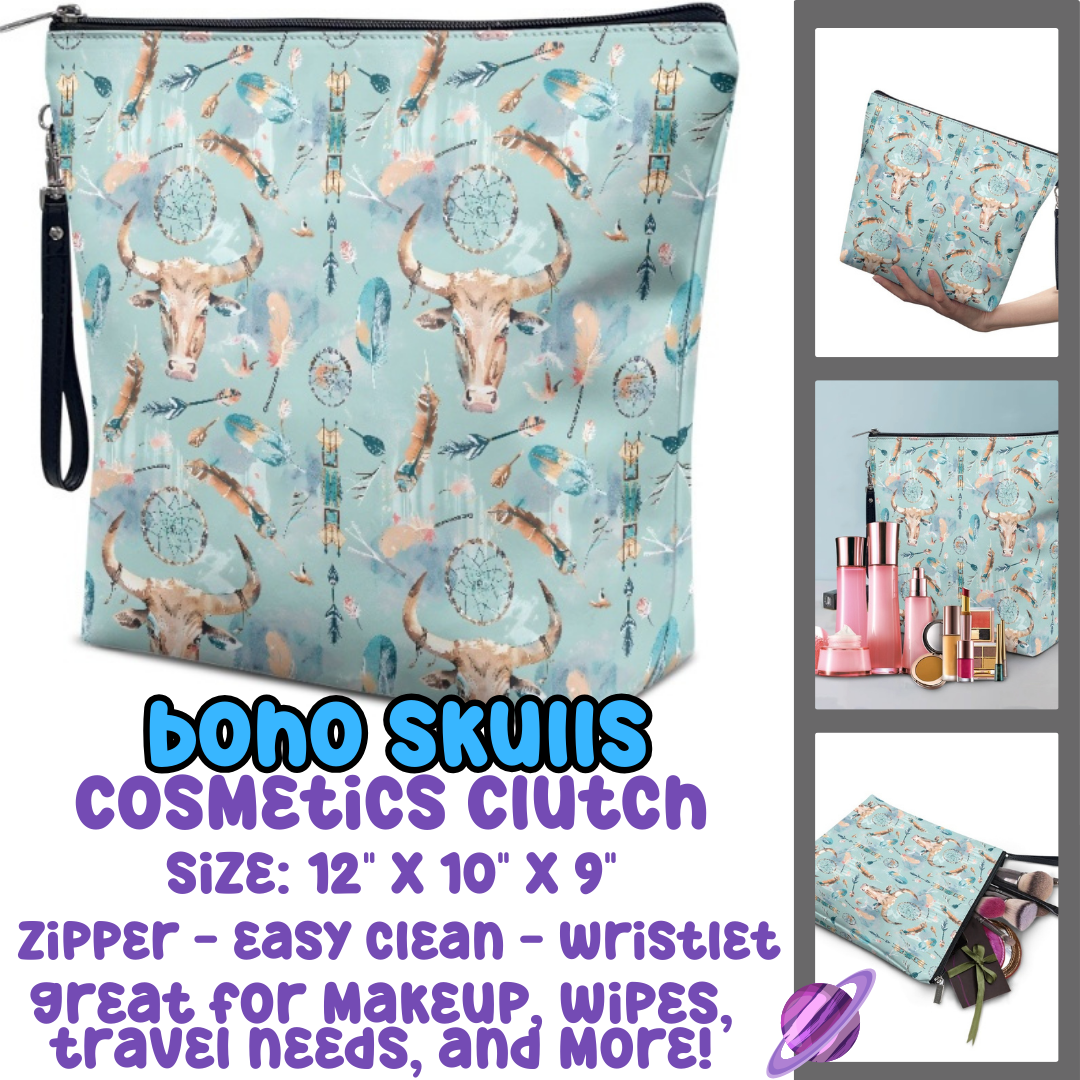 BOHO SKULLS - COSMETIC CLUTCH RUN 2 PREORDER CLOSES 4/28