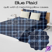 Load image into Gallery viewer, BLUE PLAID - QUILT SETS - PREORDER CLOSING 4/22