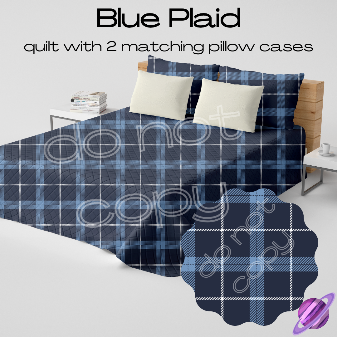 BLUE PLAID - QUILT SETS - PREORDER CLOSING 4/22