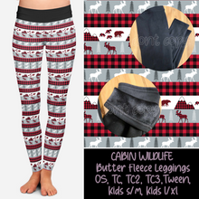 Load image into Gallery viewer, CABIN WILDLIFE  - BUTTER FLEECE LINED LEGGINGS