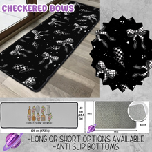 Load image into Gallery viewer, CHECKERED BOWS - CUSTOM FLOOR MAT RUN 3 -PREORDER CLOSES 4/30