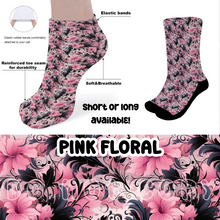 Load image into Gallery viewer, PINK FLORAL - CUSTOM PRINTED SOCKS ROUND 2 PREORDER CLOSING 12/29 ETA FEB