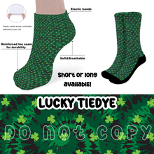 Load image into Gallery viewer, LUCKY TIE DYE - CUSTOM PRINTED SOCKS ROUND 2 PREORDER CLOSING 12/29 ETA FEB