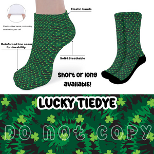 LUCKY TIE DYE - CUSTOM PRINTED SOCKS ROUND 2 PREORDER CLOSING 12/29 ETA FEB