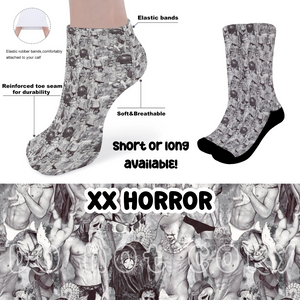 XX HORROR - CUSTOM PRINTED SOCKS ROUND 2 PREORDER CLOSING 12/29 ETA FEB