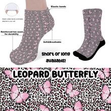 Load image into Gallery viewer, LEOPARD BUTTERFLY - CUSTOM PRINTED SOCKS ROUND 2 PREORDER CLOSING 12/29 ETA FEB