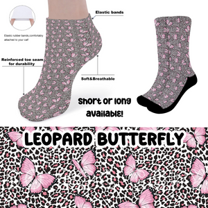 LEOPARD BUTTERFLY - CUSTOM PRINTED SOCKS ROUND 2 PREORDER CLOSING 12/29 ETA FEB