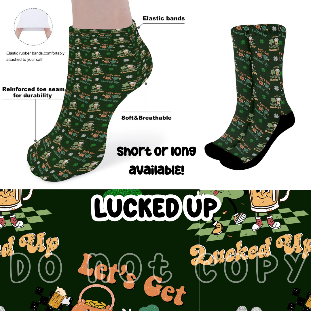 LUCKED UP - CUSTOM PRINTED SOCKS ROUND 2 PREORDER CLOSING 12/29 ETA FEB