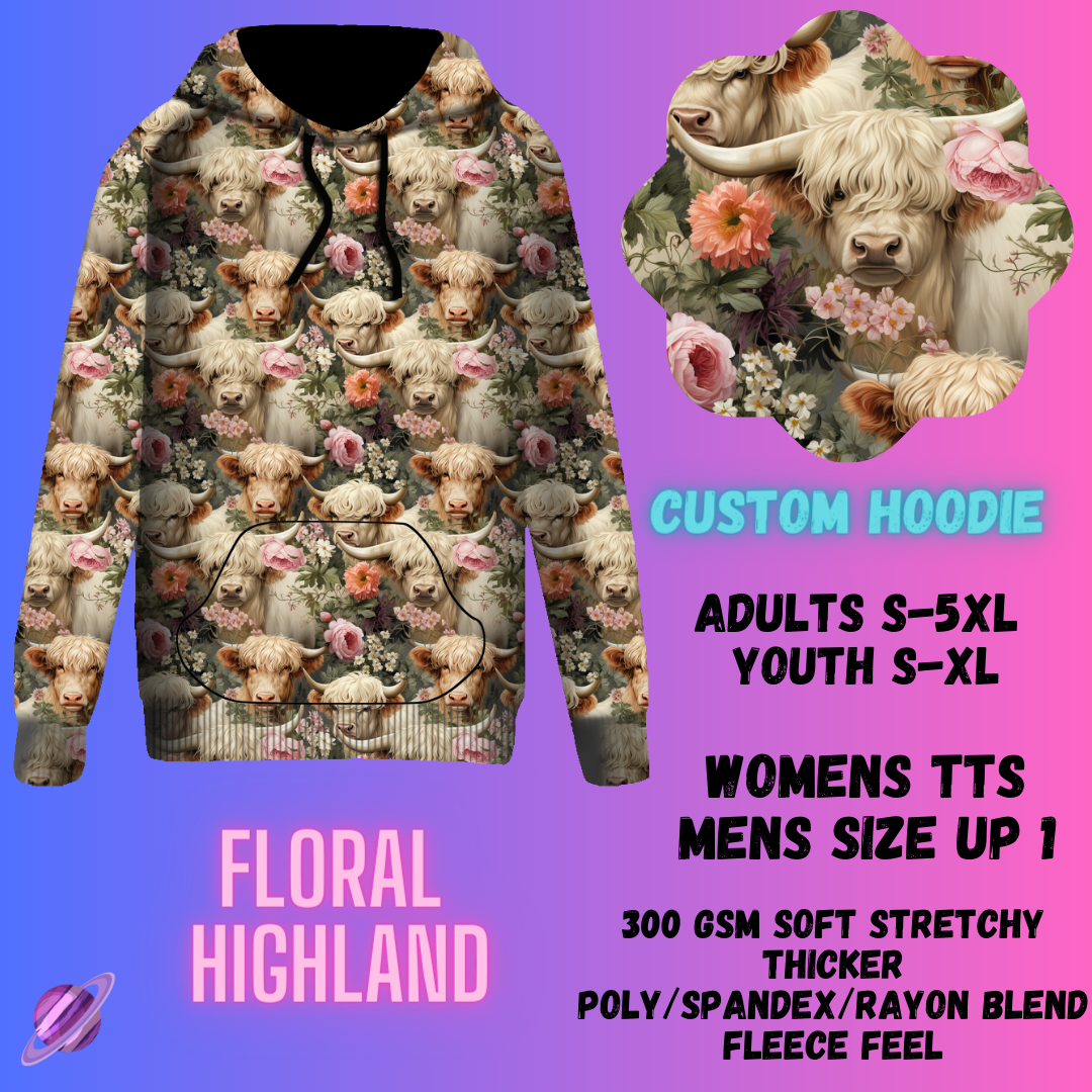 PULLOVER HOODIE RUN 1-FLORAL HIGHLAND-PREORDER CLOSING 12/29