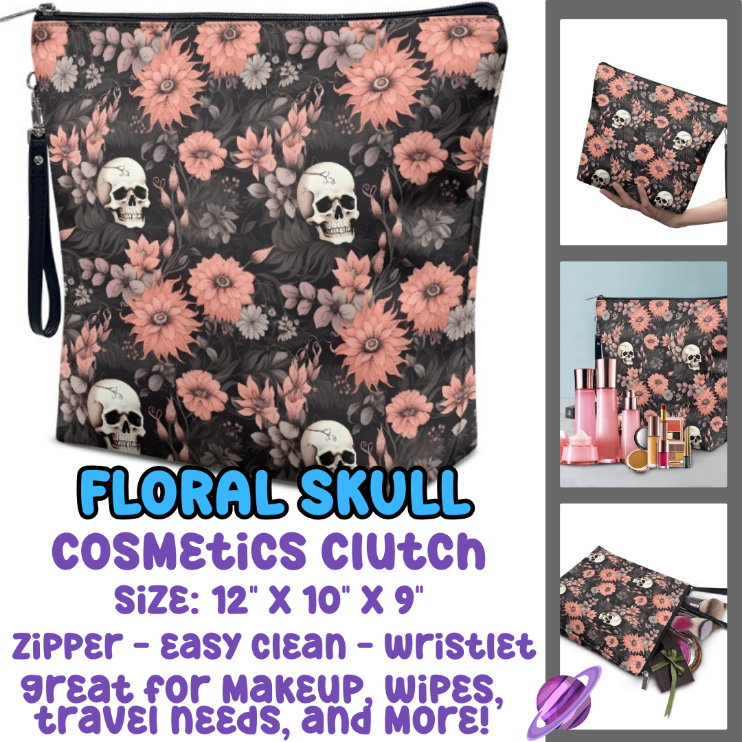 FLORAL SKULL - COSMETIC CLUTCH RUN 2 PREORDER CLOSES 4/28