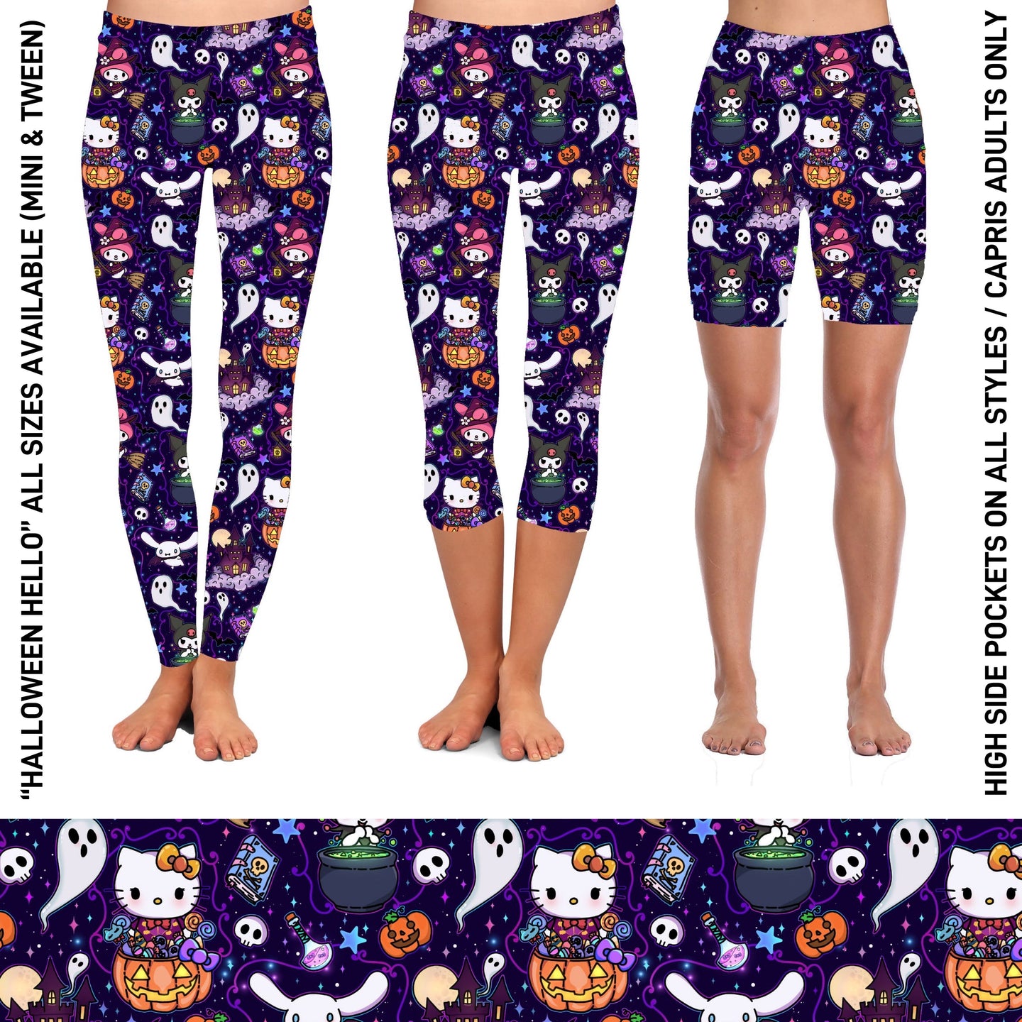 223BT - Halloween Hello Leggings with High Side Pockets