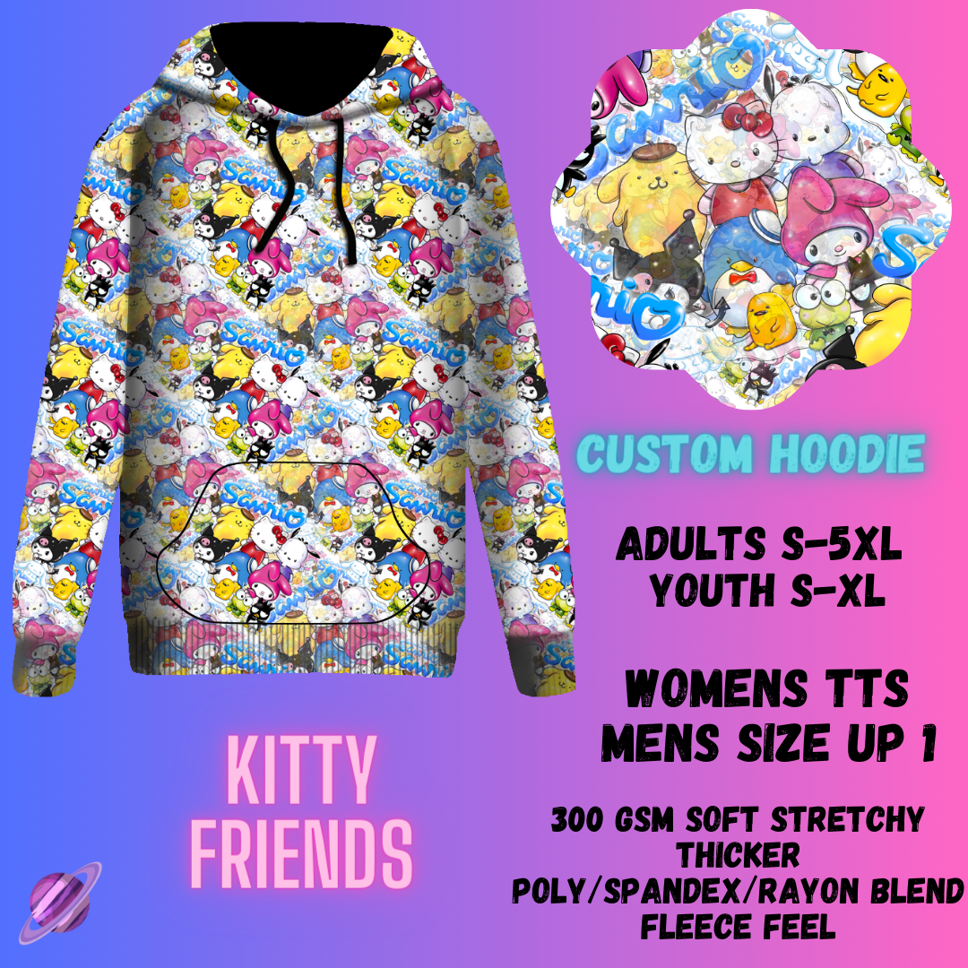 PULLOVER HOODIE RUN 1-KITTY FRIENDS-PREORDER CLOSING 12/29