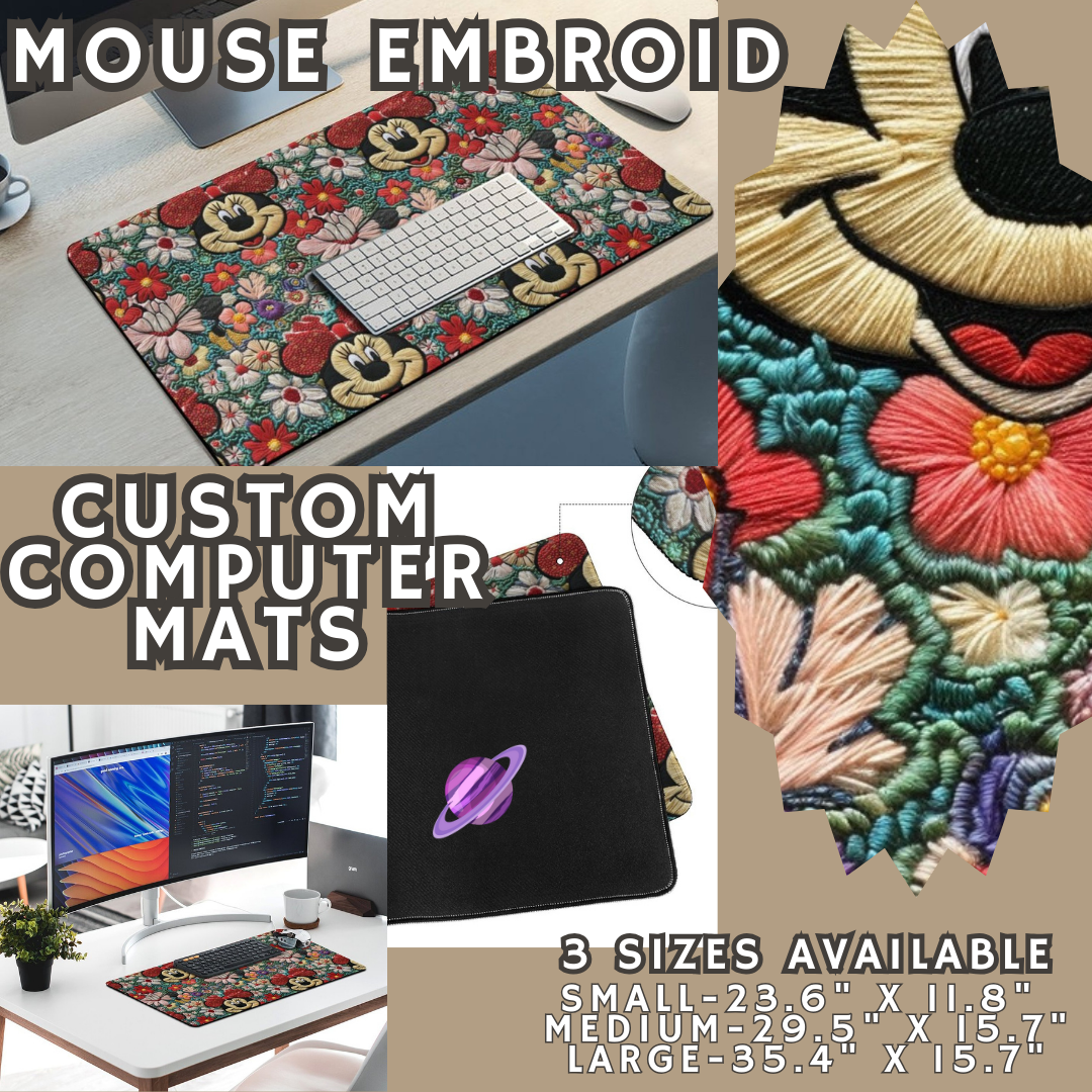 MOUSE EMBROID - COMPUTER MAT PREORDER CLOSING 4/24