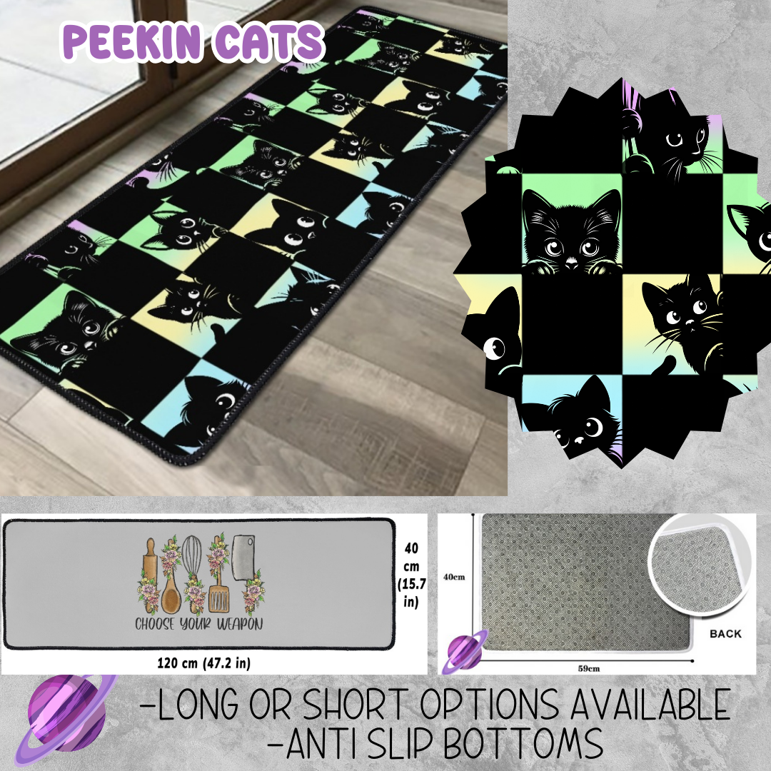 PEEKIN CATS - CUSTOM FLOOR MAT RUN 3 -PREORDER CLOSES 4/30