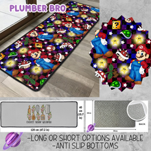 Load image into Gallery viewer, PLUMBER BRO - CUSTOM FLOOR MAT RUN 3 -PREORDER CLOSES 4/30