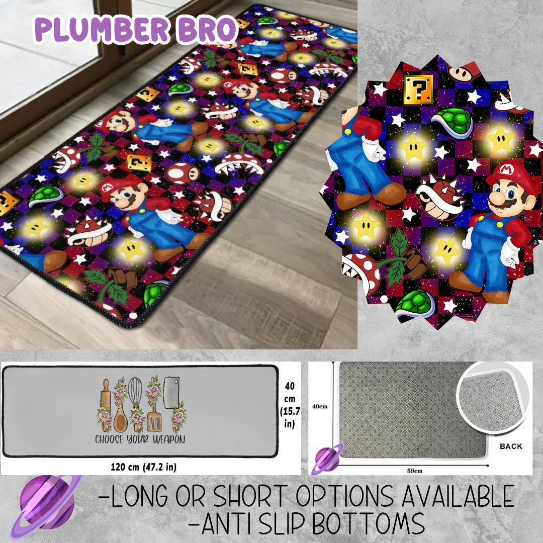 PLUMBER BRO - CUSTOM FLOOR MAT RUN 3 -PREORDER CLOSES 4/30