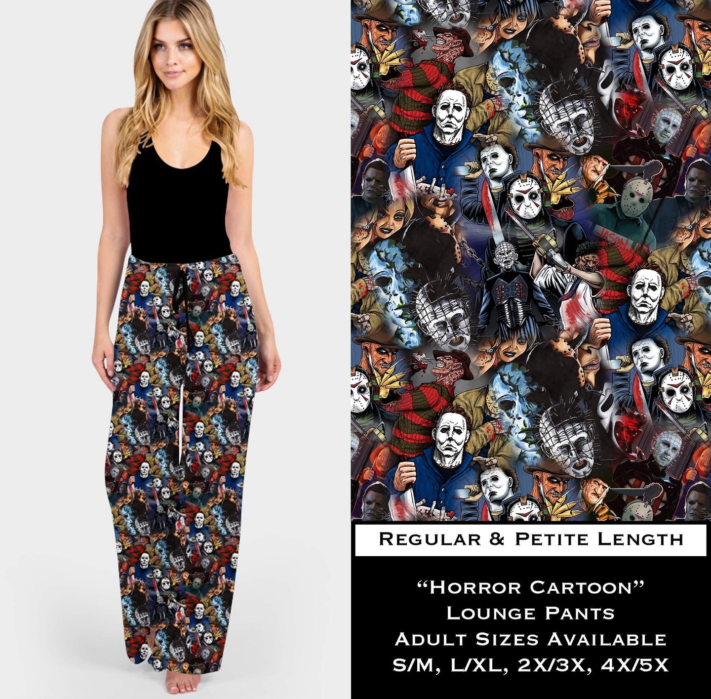 Horror Cartoon Lounge Pants