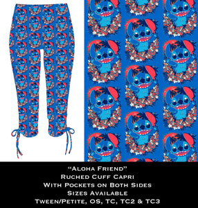 Aloha Friend Ruched Cuff Capris with Side Pockets - Preorder Closing 5/25 ETA: Early July