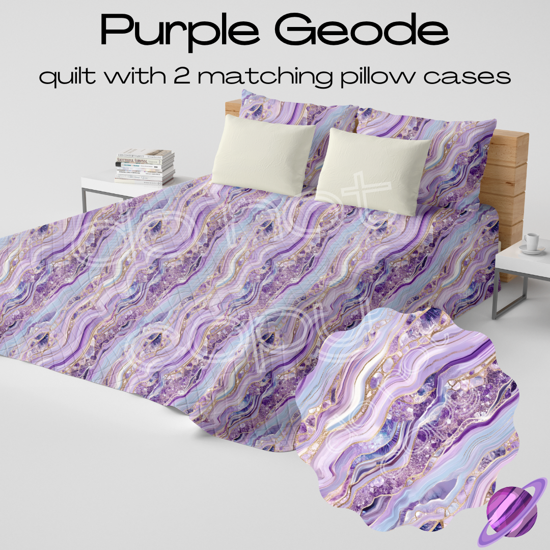 PURPLE GEODE - QUILT SETS - PREORDER CLOSING 4/22
