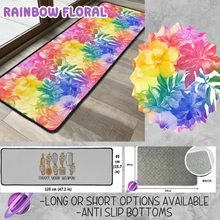 Load image into Gallery viewer, RAINBOW FLORAL - CUSTOM FLOOR MAT RUN 3 -PREORDER CLOSES 4/30