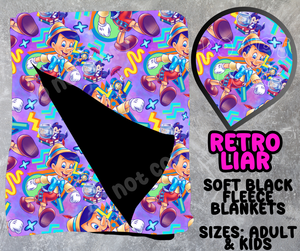 RETRO LIAR - SOFT BLACK FLEECE THROWS 10 - PREORDER CLOSING 5/4