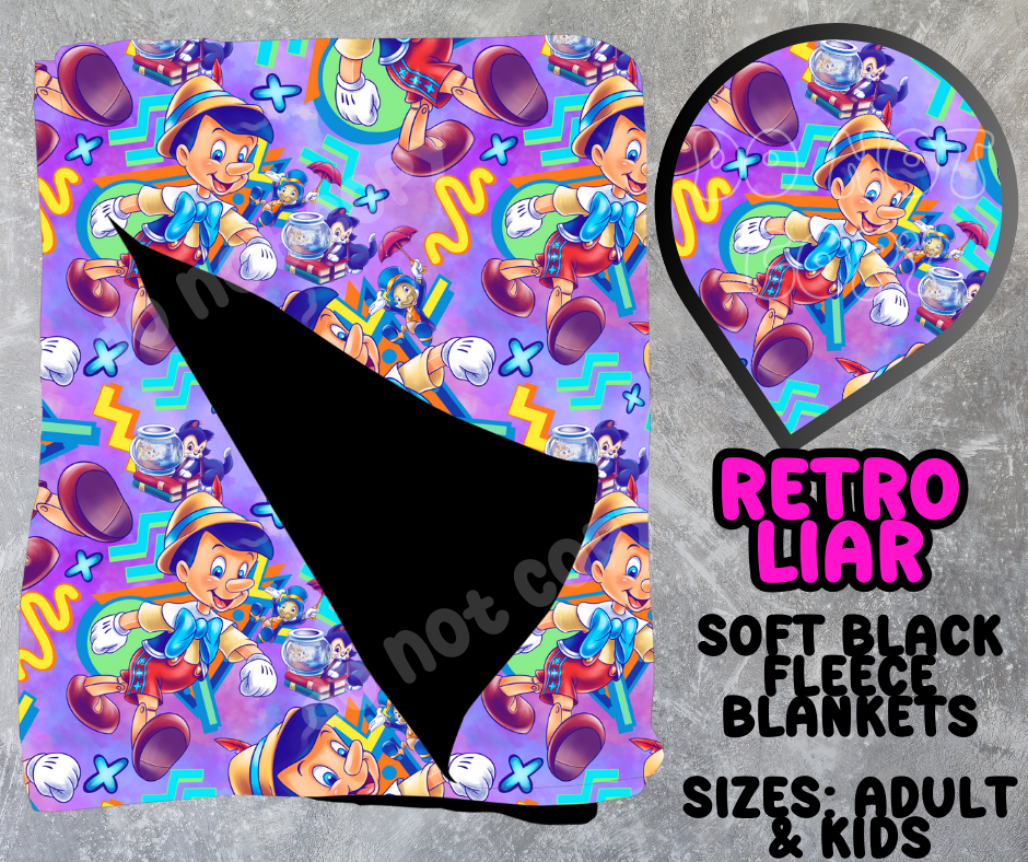 RETRO LIAR - SOFT BLACK FLEECE THROWS 10 - PREORDER CLOSING 5/4