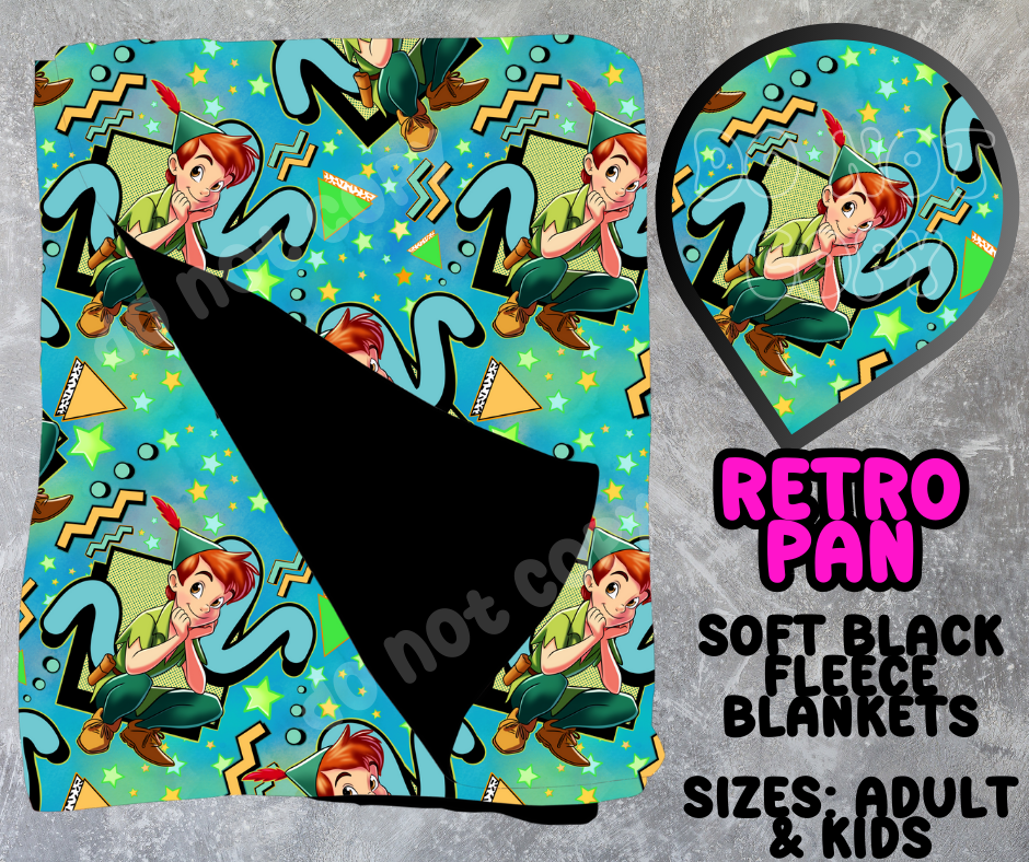 RETRO PAN - SOFT BLACK FLEECE THROWS 10 - PREORDER CLOSING 5/4