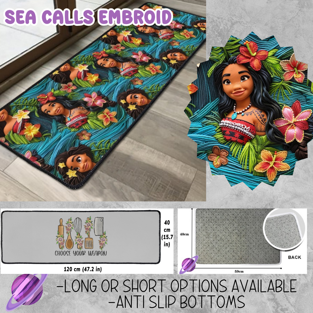 SEA CALLS EMBROID - CUSTOM FLOOR MAT RUN 3 -PREORDER CLOSES 4/30