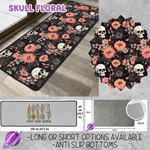 Load image into Gallery viewer, SKULL FLORAL - CUSTOM FLOOR MAT RUN 3 -PREORDER CLOSES 4/30