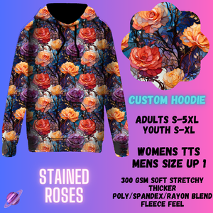 PULLOVER HOODIE RUN 1-STAINED ROSES-PREORDER CLOSING 12/29