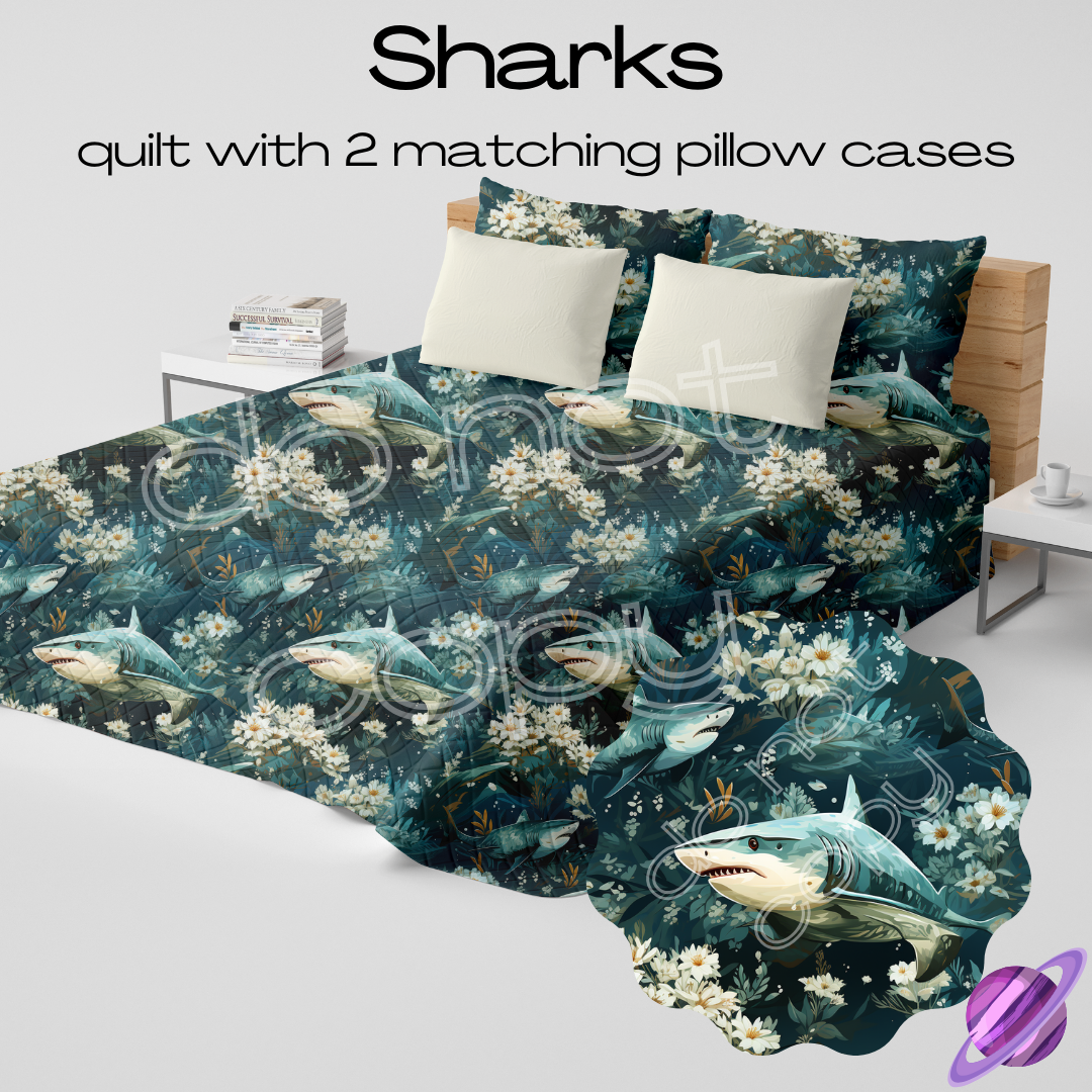 SHARKS - QUILT SETS - PREORDER CLOSING 4/22