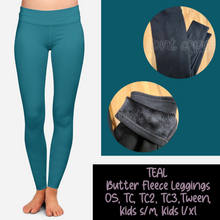Load image into Gallery viewer, TEAL - BUTTER FLEECE LINED LEGGINGS