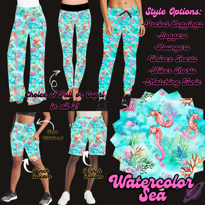 WATERCOLOR SEA - LEGGING/JOGGER/LOUNGER/SHORTS - PRETTY RUN PREORDER CLOSING 3/21