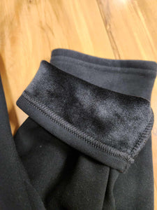 SOLID BLACK  - BUTTER FLEECE LINED LEGGINGS