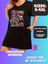 Load image into Gallery viewer, CHAINSAW HORROR - SLEEP SHIRT - PREORDER CLOSING 4/15