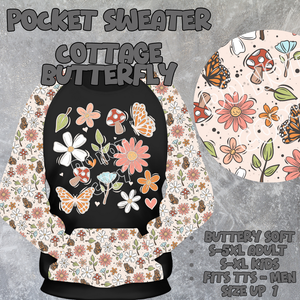 COTTAGE BUTTERFLY - POCKET SWEATSHIRT - POCKET SWEATER OUTFITS 2 PREORDER CLOSING 2/19