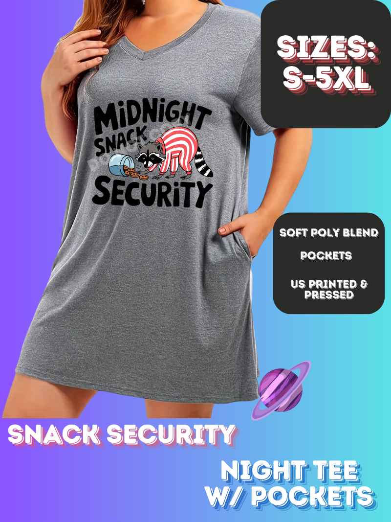 SNACK SECURITY - SLEEP SHIRT - PREORDER CLOSING 4/15