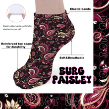 Load image into Gallery viewer, BURG PAISLEY - CUSTOM PRINTED SOCKS