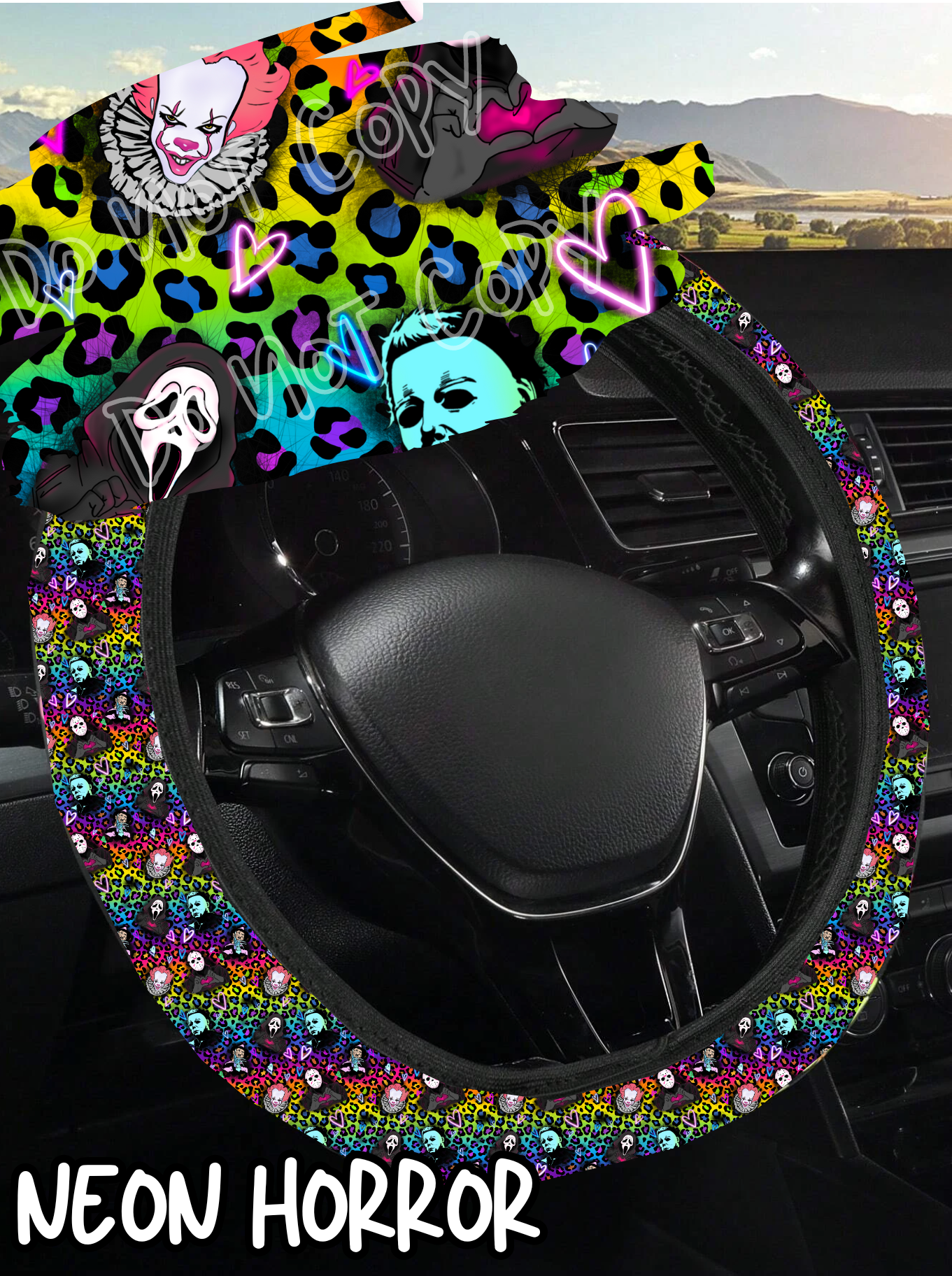 Neon Horror - Steering Wheel Cover Preorder Round 3 Closing 10/25 ETA Early Dec