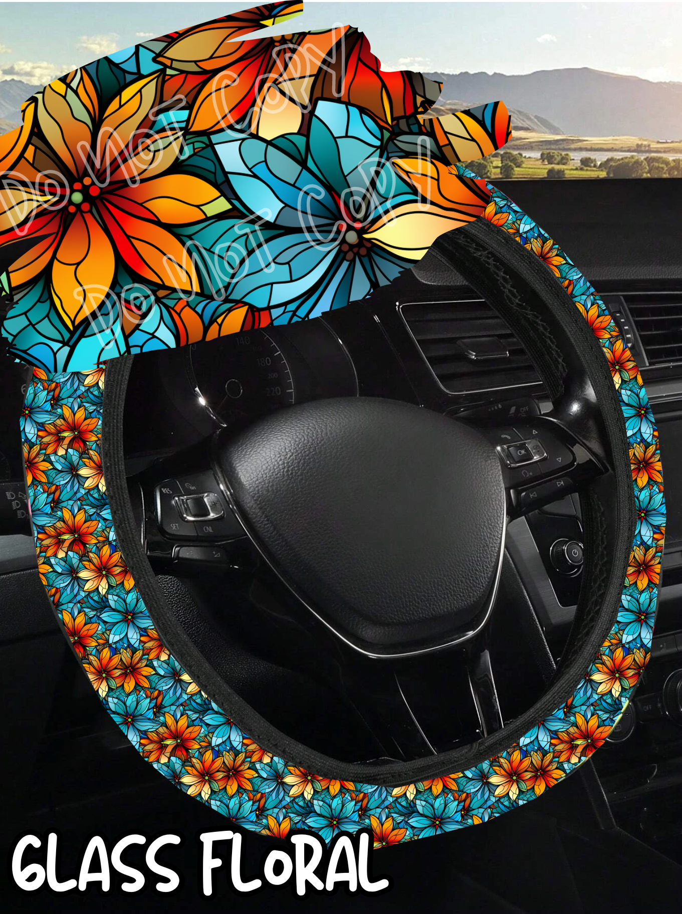 Glass Floral - Steering Wheel Cover Preorder Round 3 Closing 10/25 ETA Early Dec