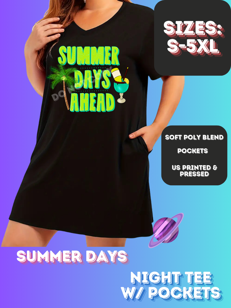 SUMMER DAYS - SLEEP SHIRT - PREORDER CLOSING 4/15
