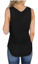 Load image into Gallery viewer, SOLID BLACK-V-NECK TANK