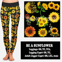 Load image into Gallery viewer, BE A SUNFLOWER (LEGGINGS, CAPRI, JOGGER CAPRI)