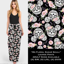 Load image into Gallery viewer, MS FLORAL SUGAR SKULL LOUNGE PANTS